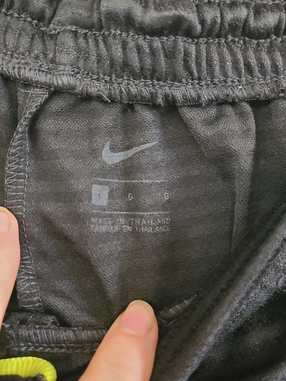 Nike Men's Black Athletic Shorts with Light Gray Accents Size L